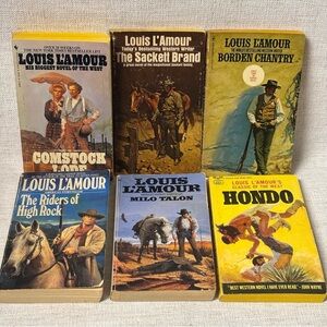 Lot of 6 Vintage Louis L'AmourPaperback Books